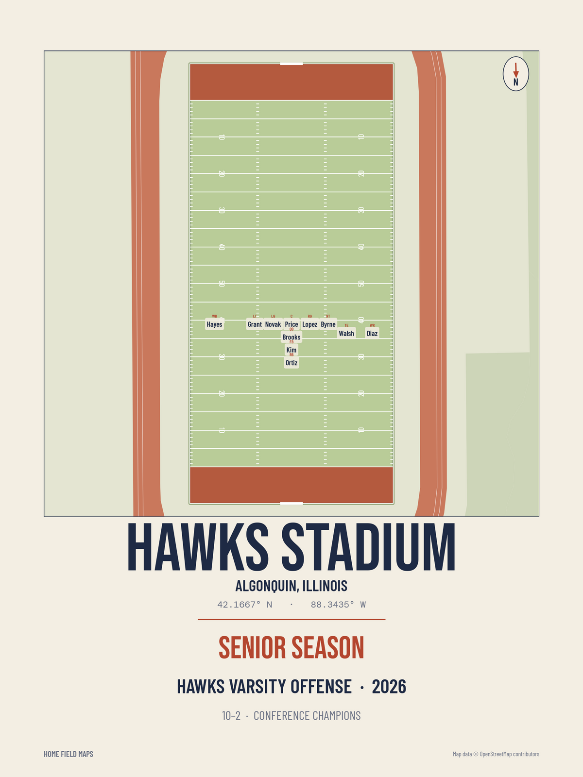 football map print