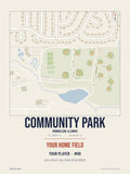 Community Park map print, classic style