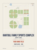Rantoul Family Sports Complex map print, classic style