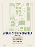 Stuart Sports Complex map print, classic style